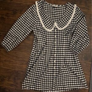 American Eagle Black & White Gingham Dress